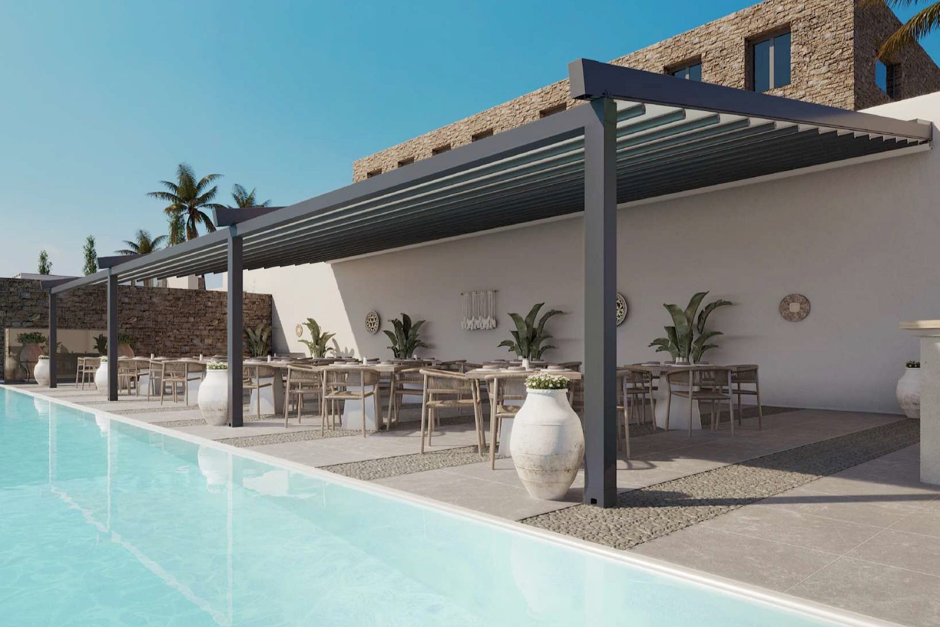 L Model Pergola Tente