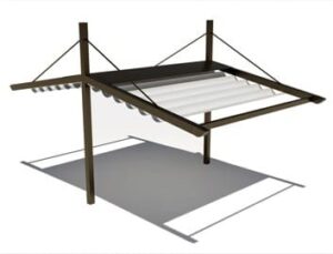 çift askılı düz oval pergola